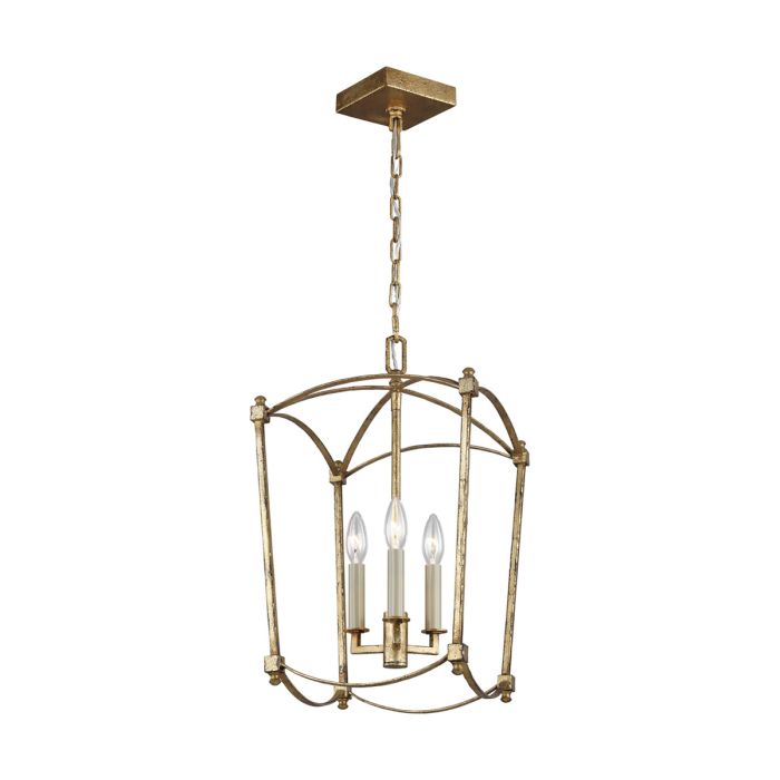 Generation Lighting (Feiss) Thayer 3-Light Antique Gild Lantern Chandelier