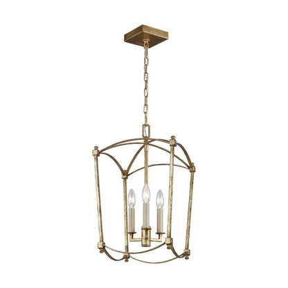 Generation Lighting (Feiss) Thayer 3-Light Antique Gild Lantern Chandelier