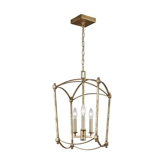 Generation Lighting (Feiss) Thayer 3-Light Antique Gild Lantern Chandelier