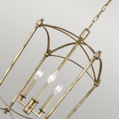 Generation Lighting (Feiss) Thayer 3-Light Antique Gild Lantern Chandelier