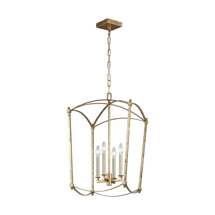 Generation Lighting (Feiss) Thayer 4-Light Antique Gild Lantern Chandelier