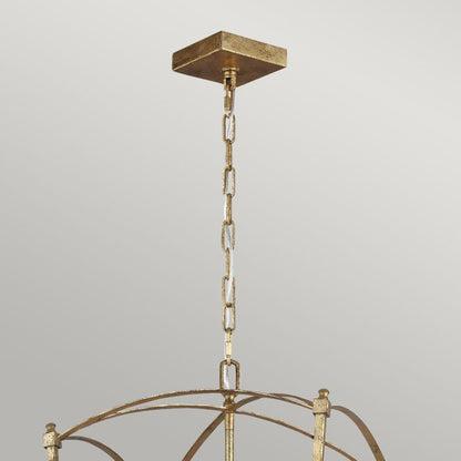 Generation Lighting (Feiss) Thayer 4-Light Antique Gild Lantern Chandelier