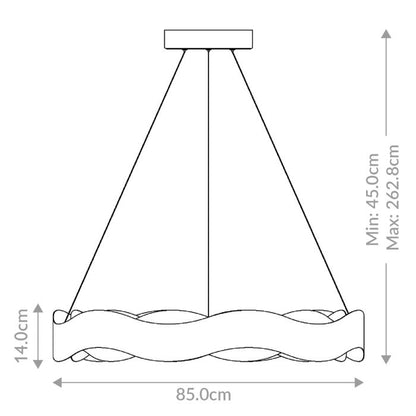 Eurofase Vaughan Integrated LED Bronze and Gold Large Ring Chandelier