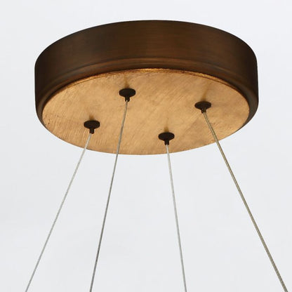 Eurofase Vaughan Integrated LED Bronze and Gold Medium Ring Chandelier