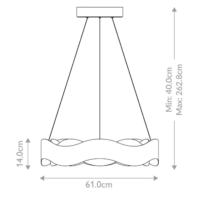 Eurofase Vaughan Integrated LED Bronze and Gold Medium Ring Chandelier