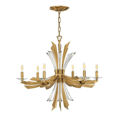 Hinkley Vida 6-Light Burnished Gold Modern Chandelier