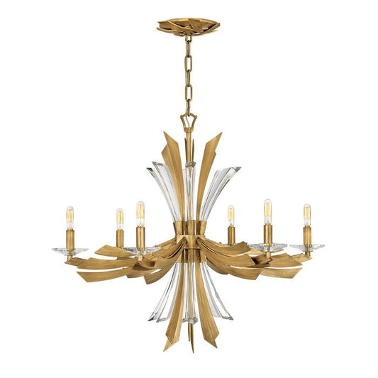 Hinkley Vida 6-Light Burnished Gold Modern Chandelier