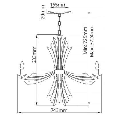 Hinkley Vida 6-Light Burnished Gold Modern Chandelier