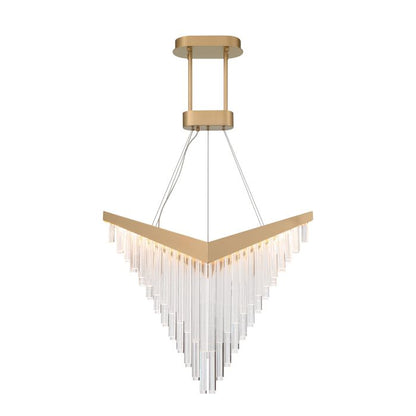 Eurofase Vivien Integrated LED Matte Gold Glass Chandelier