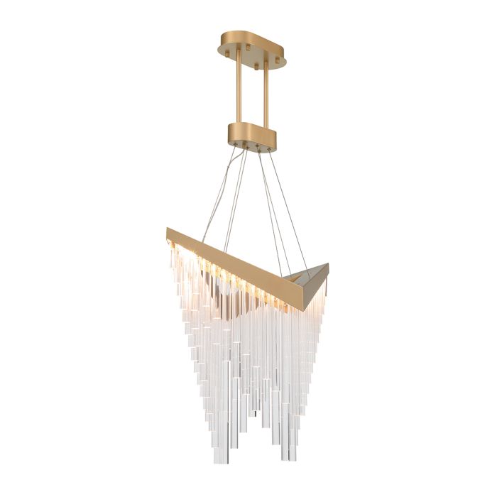 Eurofase Vivien Integrated LED Matte Gold Glass Chandelier