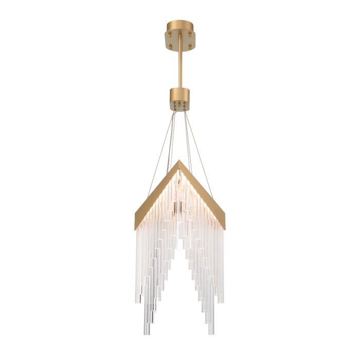 Eurofase Vivien Integrated LED Matte Gold Glass Chandelier