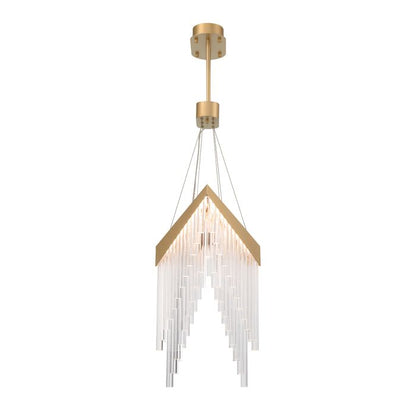 Eurofase Vivien Integrated LED Matte Gold Glass Chandelier