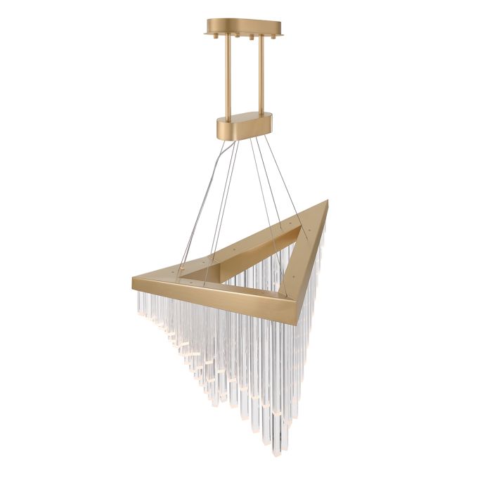 Eurofase Vivien Integrated LED Matte Gold Glass Chandelier
