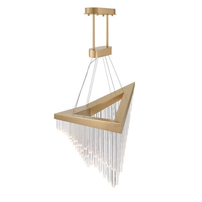 Eurofase Vivien Integrated LED Matte Gold Glass Chandelier