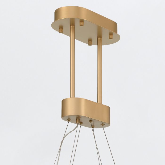 Eurofase Vivien Integrated LED Matte Gold Glass Chandelier