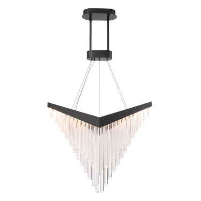 Eurofase Vivien Integrated LED Matte Black Glass Chandelier