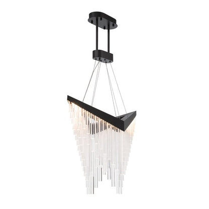 Eurofase Vivien Integrated LED Matte Black Glass Chandelier