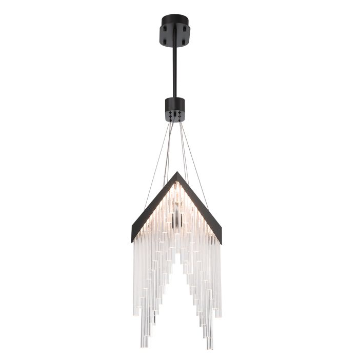 Eurofase Vivien Integrated LED Matte Black Glass Chandelier