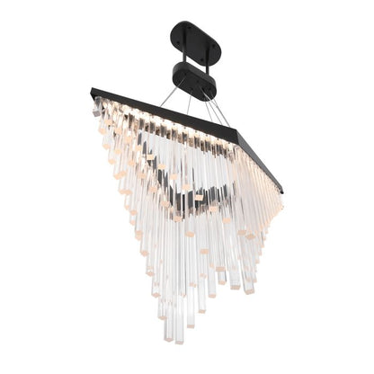 Eurofase Vivien Integrated LED Matte Black Glass Chandelier