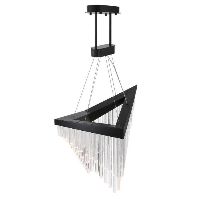 Eurofase Vivien Integrated LED Matte Black Glass Chandelier
