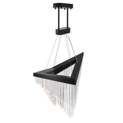 Eurofase Vivien Integrated LED Matte Black Glass Chandelier