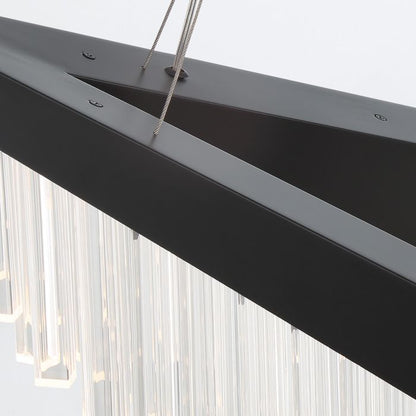 Eurofase Vivien Integrated LED Matte Black Glass Chandelier