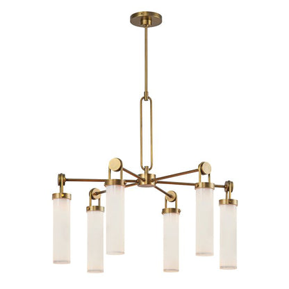 Alora Wynwood 6-Light Vintage Brass Modern Chandelier