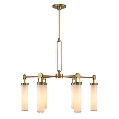 Alora Wynwood 6-Light Vintage Brass Modern Chandelier