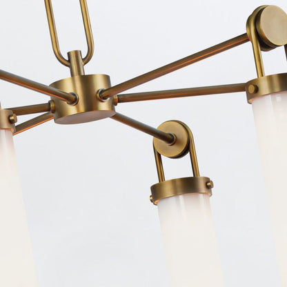 Alora Wynwood 6-Light Vintage Brass Modern Chandelier
