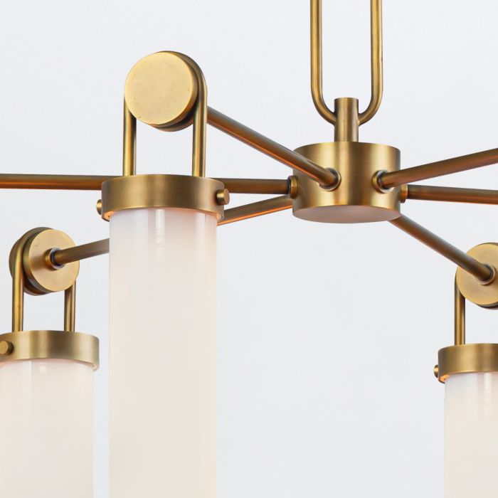 Alora Wynwood 6-Light Vintage Brass Modern Chandelier