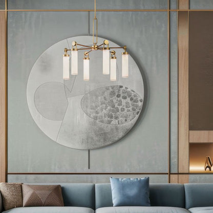 Alora Wynwood 6-Light Vintage Brass Modern Chandelier