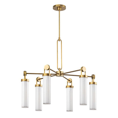 Alora Wynwood 6-Light Vintage Brass Modern Chandelier