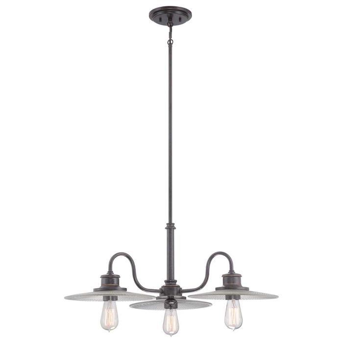 Quoizel Admiral 3-Light Imperial Bronze Industrial Chandelier