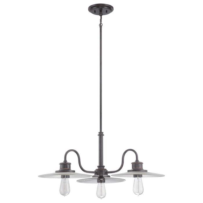 Quoizel Admiral 3-Light Imperial Bronze Industrial Chandelier