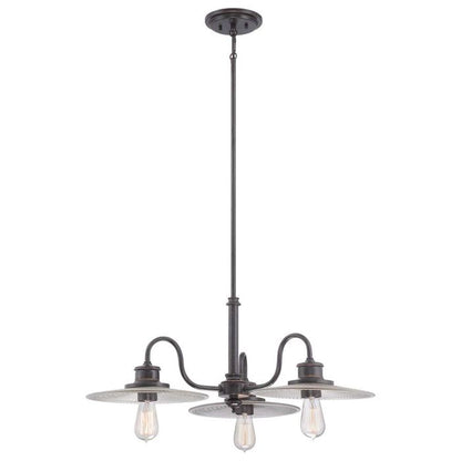 Quoizel Admiral 3-Light Imperial Bronze Industrial Chandelier