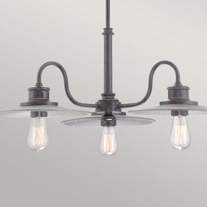Quoizel Admiral 3-Light Imperial Bronze Industrial Chandelier
