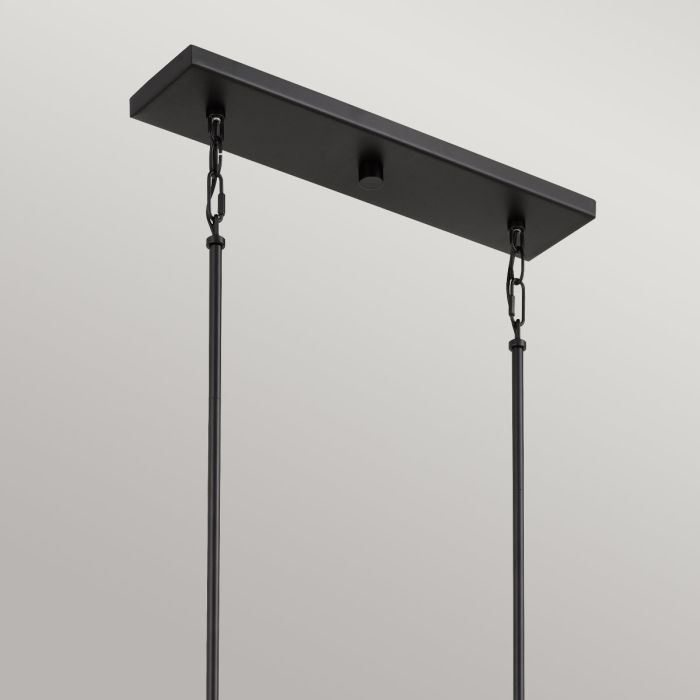 Quoizel Bismarck 5-Light Earth Black Linear Island Pendant Chandelier