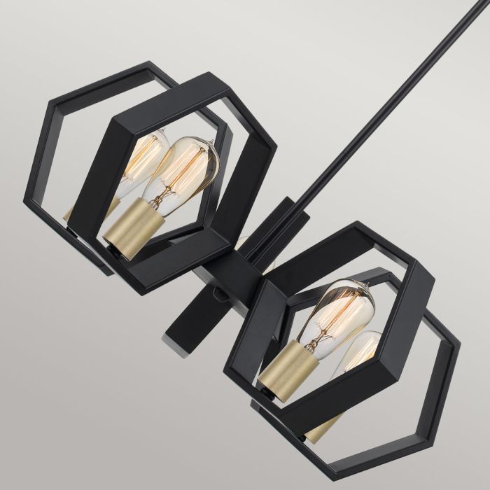 Quoizel Bismarck 5-Light Earth Black Steel Modern Chandelier