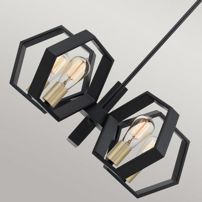Quoizel Bismarck 5-Light Earth Black Steel Modern Chandelier