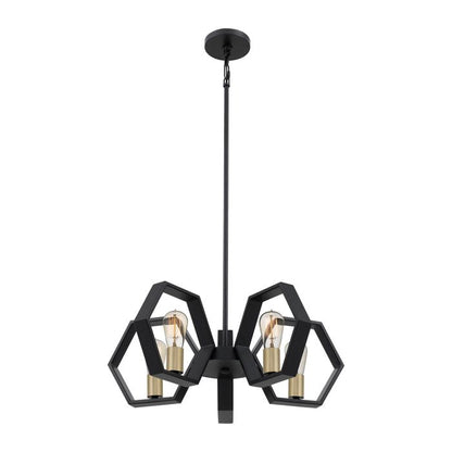 Quoizel Bismarck 5-Light Earth Black Steel Modern Chandelier