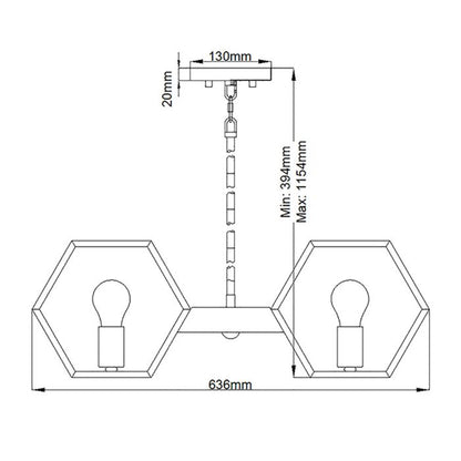 Quoizel Bismarck 5-Light Earth Black Steel Modern Chandelier