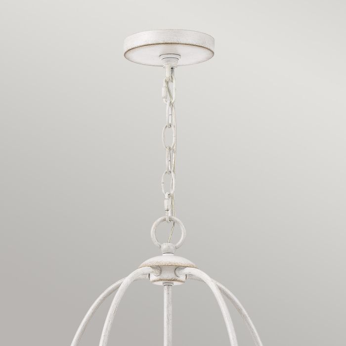 Quoizel Bradbury 5-Light Antique White Candle Chandelier