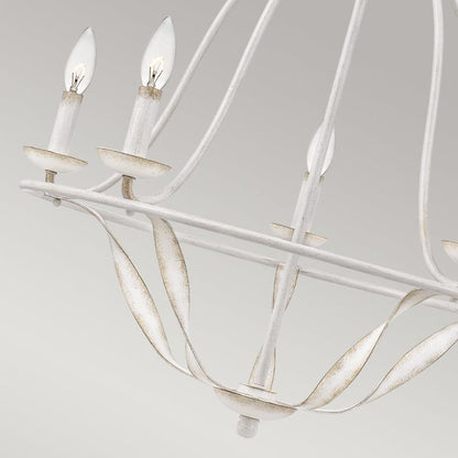 Quoizel Bradbury 5-Light Antique White Candle Chandelier