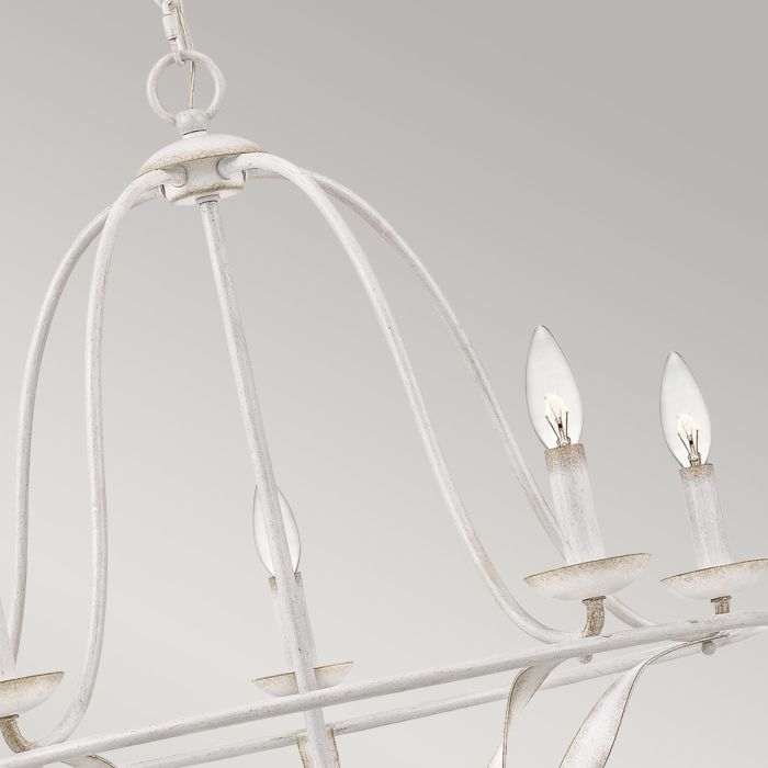 Quoizel Bradbury 5-Light Antique White Candle Chandelier
