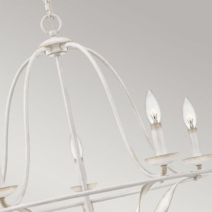 Quoizel Bradbury 5-Light Antique White Candle Chandelier