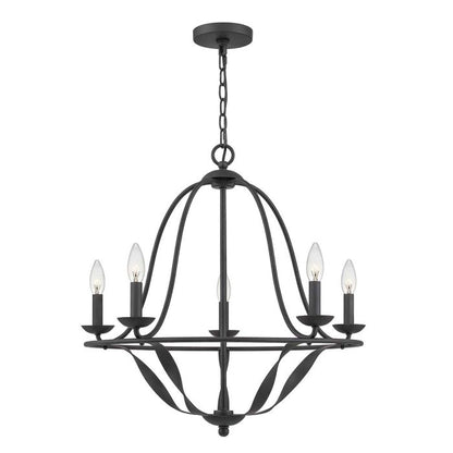Quoizel Bradbury 5-Light Grey Ash Candle Chandelier