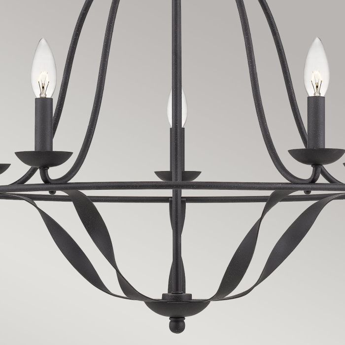 Quoizel Bradbury 5-Light Grey Ash Candle Chandelier