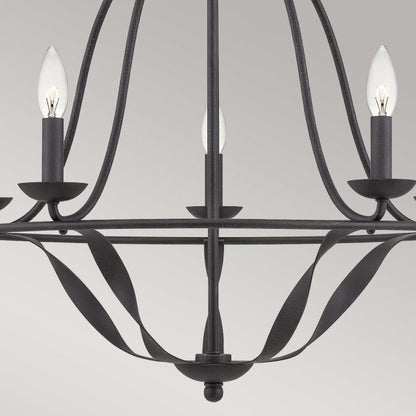 Quoizel Bradbury 5-Light Grey Ash Candle Chandelier