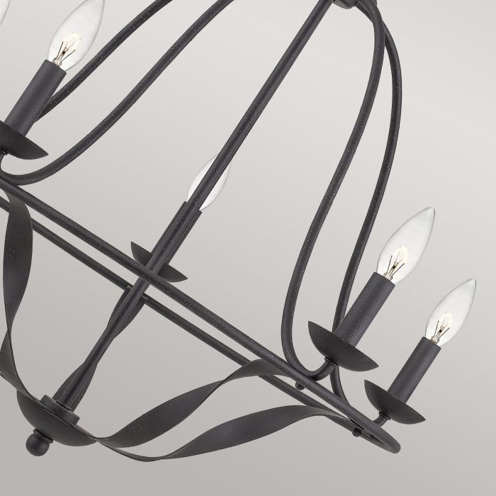 Quoizel Bradbury 5-Light Grey Ash Candle Chandelier