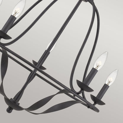 Quoizel Bradbury 5-Light Grey Ash Candle Chandelier